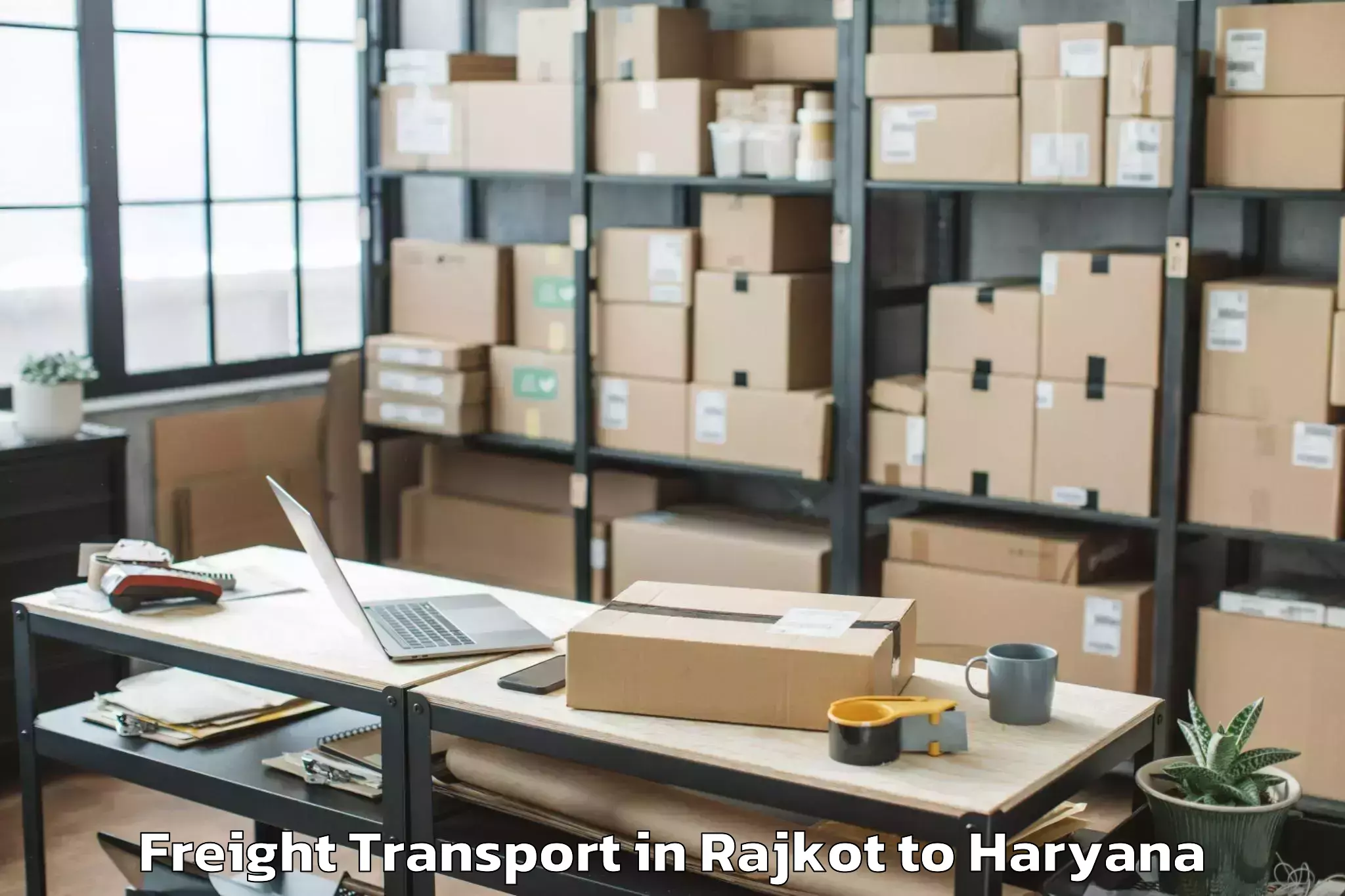 Book Your Rajkot to Sahara Mall Freight Transport Today